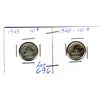 Image 1 : TWO LOW MINTAGE 1948 10 CENT PIECES