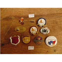 VINTAGE AND MODERN CURLING PIN LOT OF 9