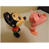 Image 2 : MICKEY MOUSE (DAMAGED EAR) AND PINK PANTHER PULL STRING VOICE WORKS