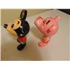 Image 4 : MICKEY MOUSE (DAMAGED EAR) AND PINK PANTHER PULL STRING VOICE WORKS