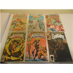 SIX VINTAGE COMICS IN PLASTIC SLEEVES