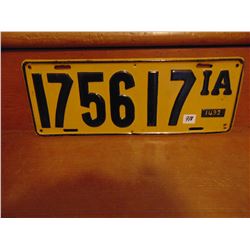 6 BY 16" HEAVY TRUCK PLATE DATE UNKNOWN
