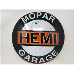 MOPAR HEMI TIN DOMED SIGN (REPRODUCTION) *16"*