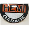 Image 2 : MOPAR HEMI TIN DOMED SIGN (REPRODUCTION) *16"*