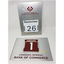 TWO CIBC TIN CALENDERS