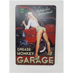 GREASE MONKEY GARAGE TIN SIGN (REPRODUCTION) *12" X 8"*