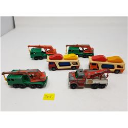 LOT OF SIX LESNEY TOY TRUCKS (MADE IN ENGLAND)