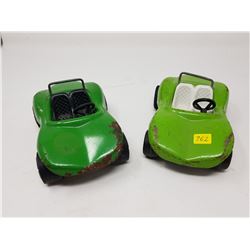 TWO GREEN TONKA DUNE BUGGIES