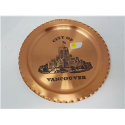 VANCOUVER COPPER PLATE, OLD BRITISH FLAG