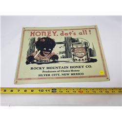 ROCKY MOUNTAIN HONEY SIGN  - Repro