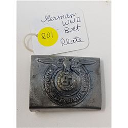 WWII GERMAN BELT PLATE - AUTHENTICITY/AGE CANNOT BE VERIFIED, PLEASE LOOK AT ALL PHOTOS CAREFULLY AN