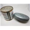 Image 4 : ROGERS SYRUP TIN AND METAL OVAL CONTAINER