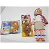 Image 1 : TWO TY BEANIE BABIES AND PLASTIC DOLL