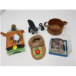 LOT OF COLLECTIBLES (AIRPLANE, MOCCASIN, ETC.)