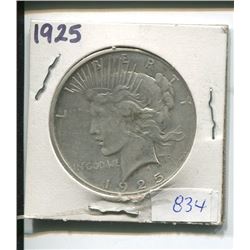 1925 USA SILVER ONE DOLLAR PEACE COIN