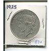 Image 1 : 1925 USA SILVER ONE DOLLAR PEACE COIN