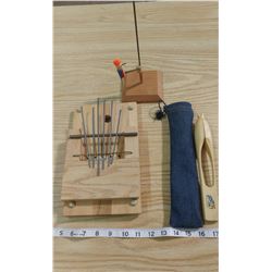 THREE WOOD ART PIECES