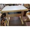 Image 4 : CHILDRENS TABLE WITH TWO BENCHES (21" X 14.5" X 20" -- 10" X 18.5" X 12")