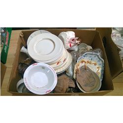 LOT OF ASSORTED PLATES, ETC.