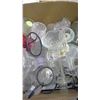 Image 3 : LOT OF ASSORTED GLASSWARE, CANDLE HOLDERS, ETC.