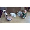 Image 3 : LOT OF ASSORTED FIGURINES, CROSS STITCH PATTERNS, HERSHEY'S TIN, ETC.