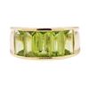 Image 2 : 4.50 ctw Peridot Ring - 14KT Yellow Gold