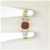 Image 6 : 14k Yellow Gold 1.21 ctw Cabochon Ruby Solitaire Ring w/ 4 Diamond Accents