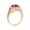 Image 4 : 2.43 ctw Ruby and Diamond Ring - 14KT Rose Gold