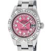 Image 1 : Rolex Ladies Stainless Steel Quickset Pink String Diamond Datejust Wristwatch