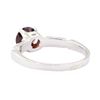 Image 3 : 0.80 ctw Garnet Solitaire Ring - 10KT White Gold