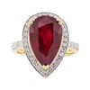 Image 2 : 9.24 ctw Ruby and Diamond Ring - 14KT Yellow Gold