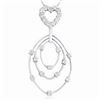 18k White Gold 0.51CTW Diamond Pendant, (H-I)