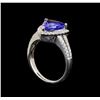 Image 4 : 14KT White Gold 2.21 ctw Tanzanite and Diamond Ring