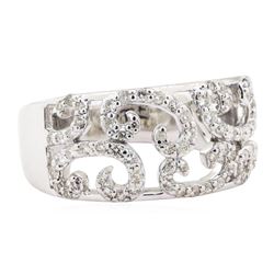 0.58 ctw Diamond Half-Dome Band - 14KT White Gold