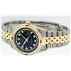 Image 7 : Rolex Mens 2 Tone 14K Black String Diamond & Ruby Diamond Datejust Wristwatch