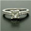 Image 2 : 14K White Gold 1.32 ctw H VS1 Prong Set Princess Cut Diamond Engagement Ring Sz