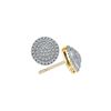 Image 1 : Diamond Concentric Circle Frame Cluster Earrings 1/2 Cttw 10kt Yellow Gold