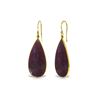 Image 1 : Genuine 40 ctw Ruby Earrings 14KT Yellow Gold - REF-107F3Z