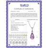 Image 2 : Genuine 2.3 ctw Amethyst & Diamond Necklace 14KT Rose Gold - REF-22H8X