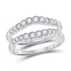 Image 1 : Diamond Wrap Ring Guard Enhancer 1/2 Cttw 14kt White Gold