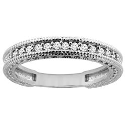 0.16 CTW Diamond Ring 14K White Gold - REF-45H4M