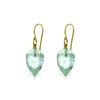 Image 1 : Genuine 22.5 ctw Blue Topaz Earrings 14KT Yellow Gold - REF-44K5V