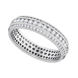 Diamond Bridal Wedding Eternity Band 1.00 Cttw 10k White Gold