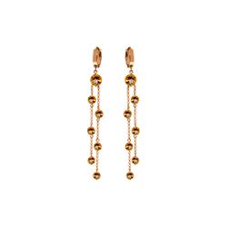 Genuine 9.02 ctw Citrine Earrings 14KT Rose Gold - REF-101R2P