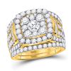 Diamond Bridal Wedding Engagement Ring Band Set 4.00 Cttw 14kt Yellow Gold