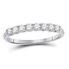 Diamond Classic Anniversary Band Ring 1/2 Cttw 14kt White Gold