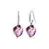Genuine 21.68 ctw Amethyst & Diamond Earrings 14KT White Gold - REF-61N3R