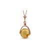 Genuine 3.25 ctw Citrine Necklace 14KT Rose Gold - REF-22F3Z