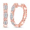 Image 1 : Diamond Hoop Earrings 1/5 Cttw 14kt Rose Gold