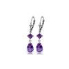 Image 1 : Genuine 4.5 ctw Amethyst Earrings 14KT White Gold - REF-41X4M